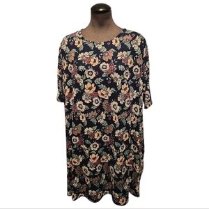 EC AGNES & DORA FLORAL SHIRT DRESS W/POCKETS SZ. 3XL